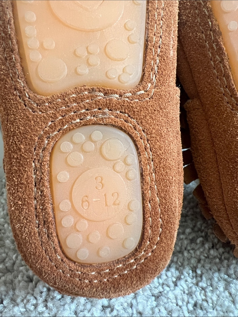 BearPaw Baby Bow Lined Moccasin Slippers in Brown and Cream - Picture 2 of 3